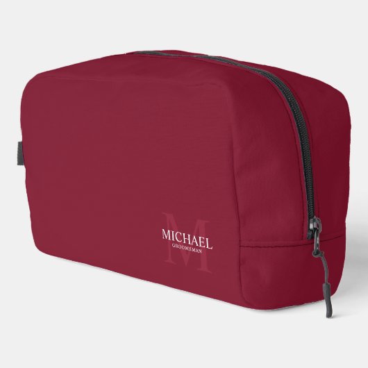 Masculine Personalisiert Monogramm und Name Trauze Waschbeutel (Rechte Ecke)