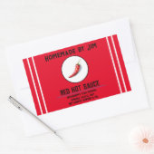 Masculine Red Hot Chili Sauce Pepper Rechteckiger Aufkleber (Umschlag)