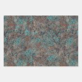 Masculine Rust Turquoise Patina Design Wrappine Geschenkpapier Set (Vorderseite 3)