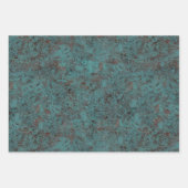 Masculine Rust Turquoise Patina Design Wrappine Geschenkpapier Set (Vorderseite 2)
