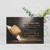 Masculine Rustic Cowboy Hat Rope Wood Western Einladung (Stehend Vorderseite)