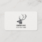 Masculine Rustic Hirschkopf Visitenkarte (Vorderseite)