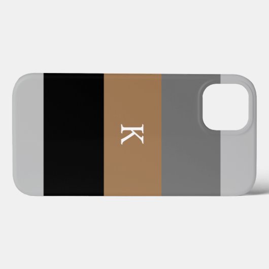 Masculine Stripe Mit Monogramm Case-Mate iPhone Ca Hülle (Rückseite (Horizontal))