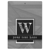 Masculine Teacher Moderne Elegantes Metallisches S Klemmbrett (Rückseite)