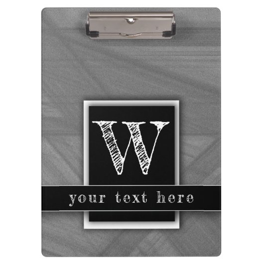 Masculine Teacher Moderne Elegantes Metallisches S Klemmbrett (Vorderseite)