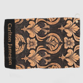 Masculine Toolted Leather Western Style Custom Golfhandtuch (Horizontal)