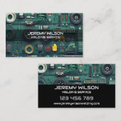 Masculine Welder Metal Schweissdienst Steelwork Visitenkarte (Vorne/Hinten)