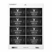 Masculine Wood Nicotine Vape E Juice Labels (Vorne)