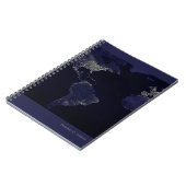 Masculine World Map Black Stilvolle Passhülle Notizblock (Linke Seite)