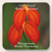 Masdevallia ignea Orchidee Getränkeuntersetzer (Vorderseite)