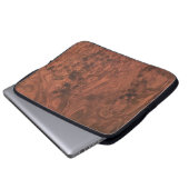 Maser-Mahagoni-Holzstruktur Laptopschutzhülle (Vorne Knopf)