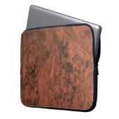 Maser-Mahagoni-Holzstruktur Laptopschutzhülle (Vorderseite Links)