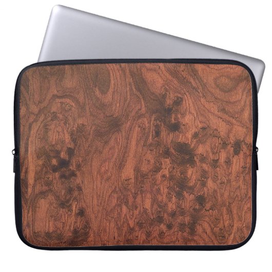 Maser-Mahagoni-Holzstruktur Laptopschutzhülle (Vorderseite)