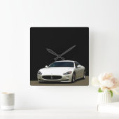 Maserati GranTurismo CLOCK Quadratische Wanduhr (Zuhause)
