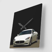 Maserati GranTurismo CLOCK Quadratische Wanduhr (Winkel)