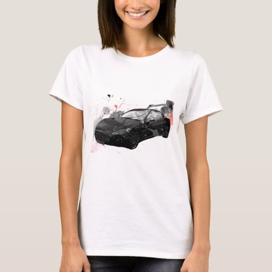 maserati GT-Autoillustration T-Shirt (Vorderseite)