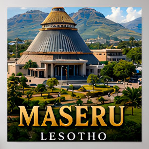 Maseru Berglandschaften und Basotho-Erbe Poster