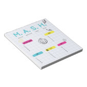 MASH Game, 90er Gastgeschenk Notizblock (angewinkelt)