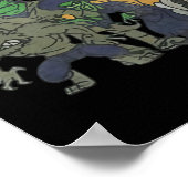Mash Vintag Ghost Halloween Funny Poster (Ecke)