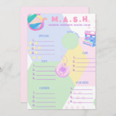 MASH-Vorlage für den 90er-Junggeselinnen-Abschied Einladung (Vorne/Hinten)