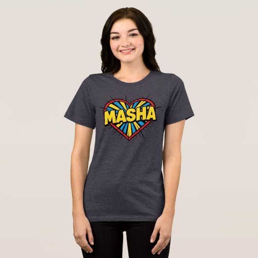 Masha Love Tri-Blend Shirt (Vorderseite voll)