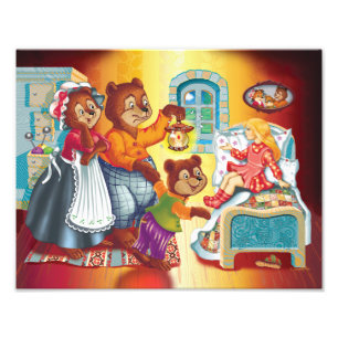 Masha und 3 Bären Fotodruck