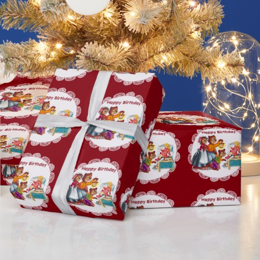 Masha und 3 Bären Geschenkpapier (Feiertage)