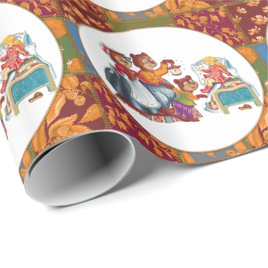 Masha und 3 Bären Geschenkpapier (Rolleneckpunkt)