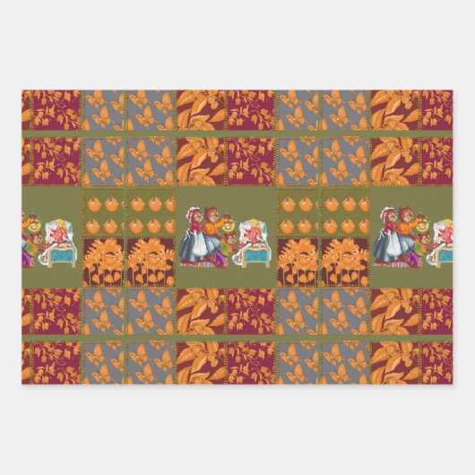 Masha und 3 Bären Geschenkpapier Set (Vorderseite)