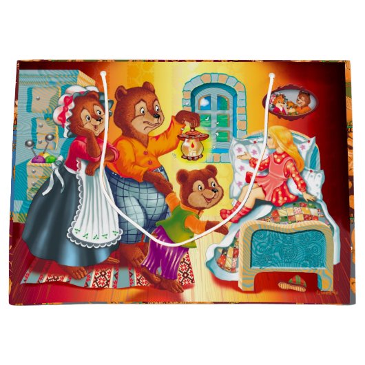 Masha und 3 Bären Große Geschenktüte (Vorderseite)