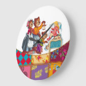 Masha und 3 Bären Große Wanduhr (Winkel)