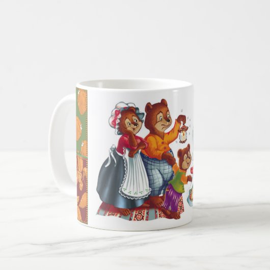 Masha und 3 Bären Kaffeetasse (Vorderseite Links)