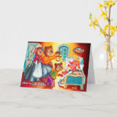 Masha und 3 Bären Karte (Gelbe Blume)