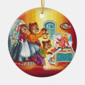 Masha und 3 Bären Keramik Ornament (Vorne)