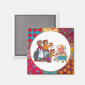 Masha und 3 Bären Magnet (Vorderseite/Rückseite)