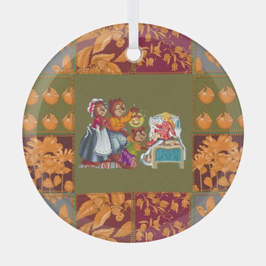 Masha und 3 Bären Ornament Aus Glas (Vorderseite)
