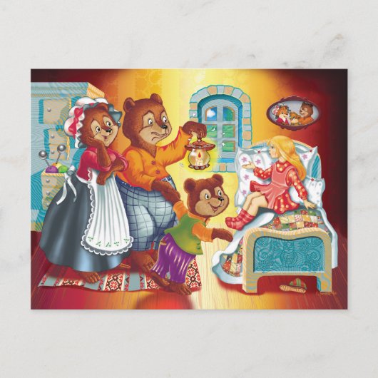 Masha und 3 Bären Postkarte (Vorderseite)