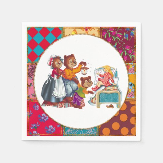 Masha und 3 Bären Serviette (Vorderseite)