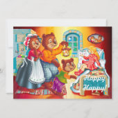 Masha und 3 Märchenbären Einladung (Vorderseite)