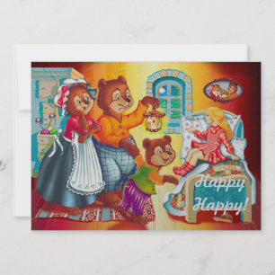 Masha und 3 Märchenbären Einladung