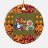 Masha und 3 Märchenbären Keramik Ornament (Hinten)