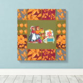 Masha und 3 Märchenbären Leinwanddruck (Insitu (Holzboden))