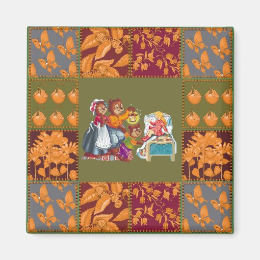 Masha und 3 Märchenbären Magnet (Vorne)