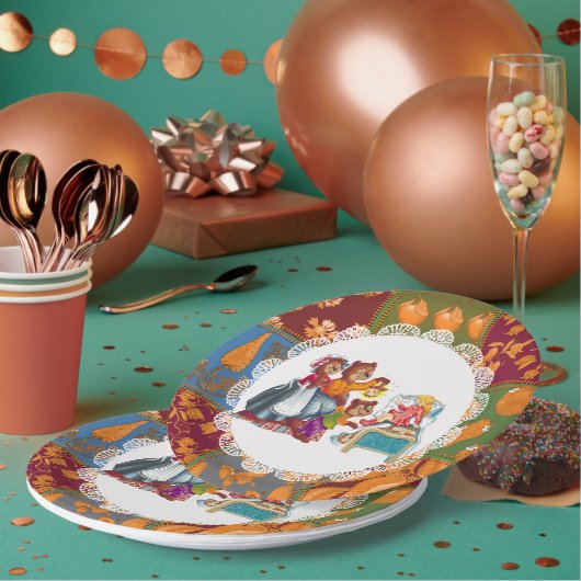 Masha und 3 Märchenbären Pappteller (Multi)