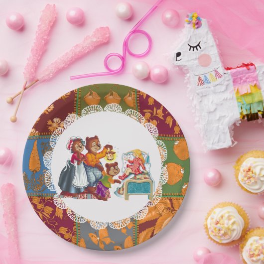 Masha und 3 Märchenbären Pappteller (Party)