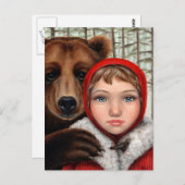 Masha und der Bär Postkarte (Vorne/Hinten)