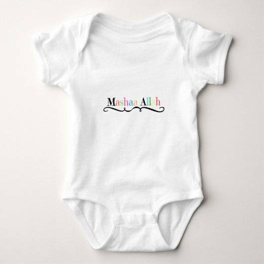 Mashaa Allah großer Strudel Baby Strampler (Vorderseite)