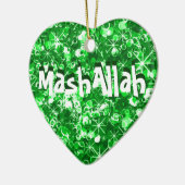 Mashallah islamische Feier-Grünverzierung Keramik Ornament (Links)