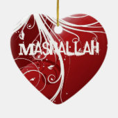 Mashallah islamische rote Verzierung Keramik Ornament (Hinten)