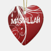 Mashallah islamische rote Verzierung Keramik Ornament (Links)